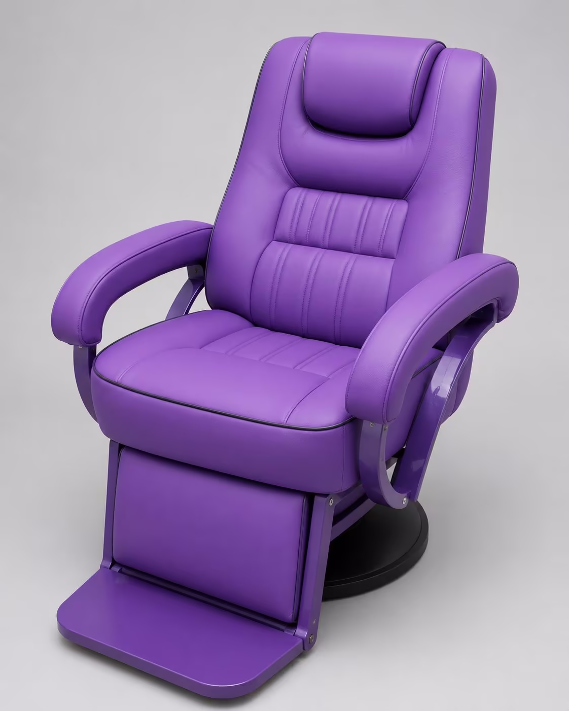 Purple salon recliner chair